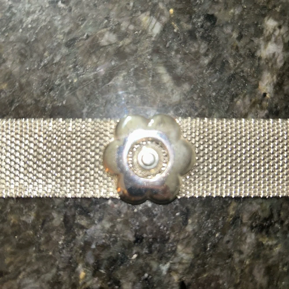 🪬🪬Vintage‎ Metal Belt with Solid Silver Flowers🪬🪬